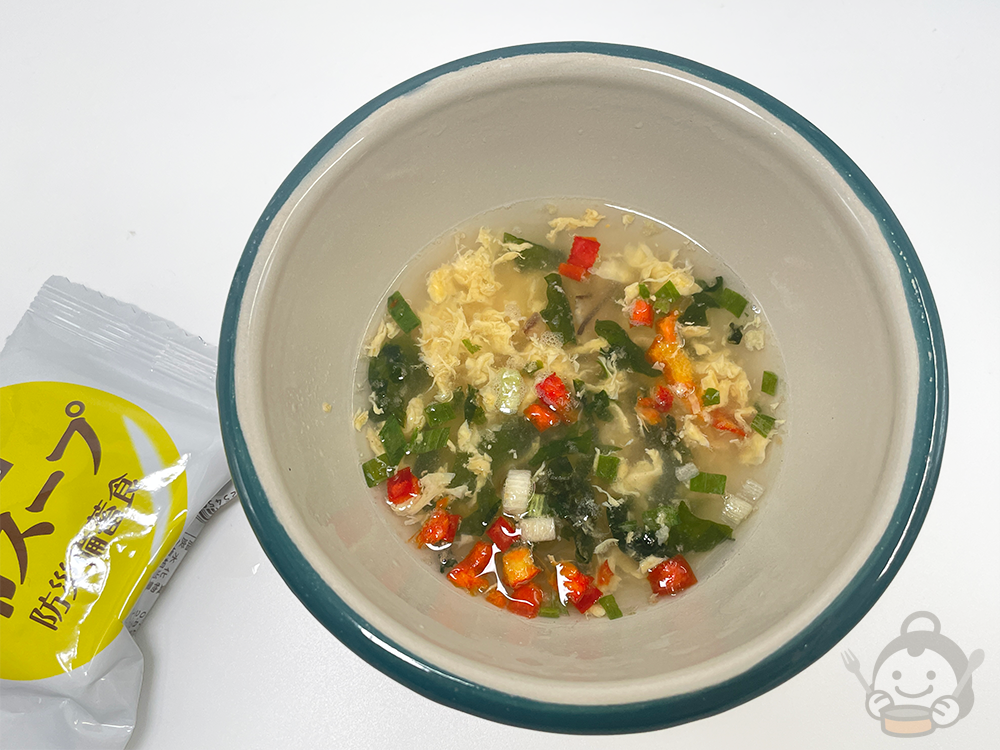 即席卵スープのできあがり