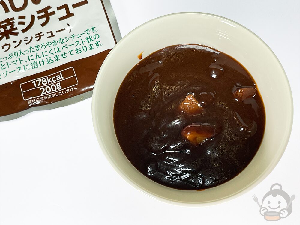 ハウスLLヒートレスシチュー野菜シチューを器に出したところ