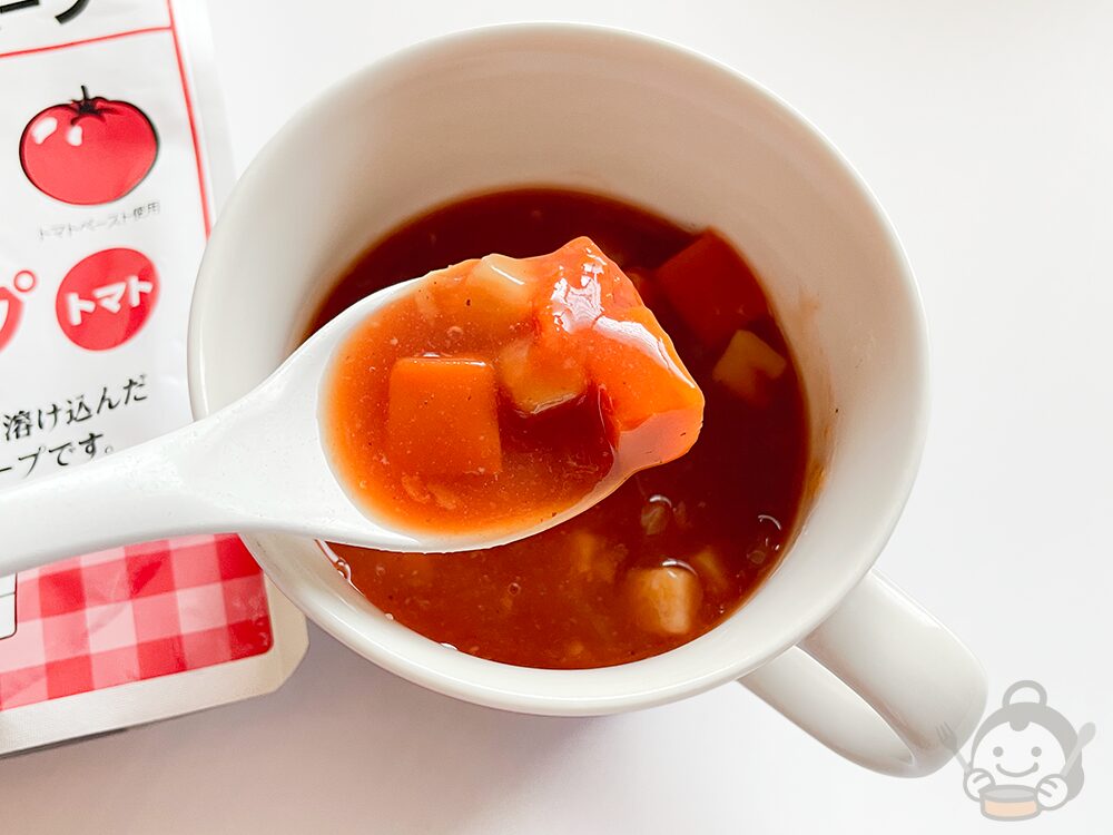 ハウスLLヒートレススープ野菜スープ トマトのアップ