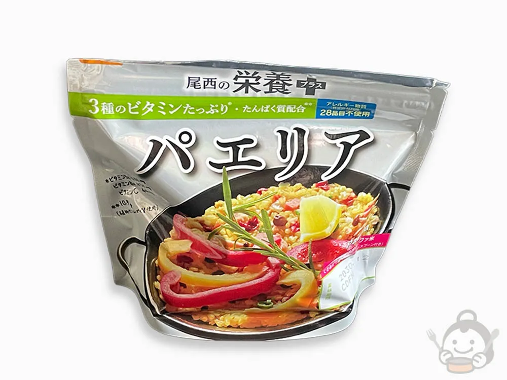 尾西の栄養＋パエリア お湯または水を入れて待つ