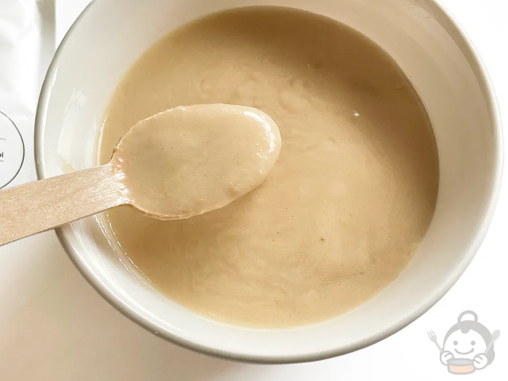IZAMESHI SOUP アホブランコをスプーンで掬ったところ