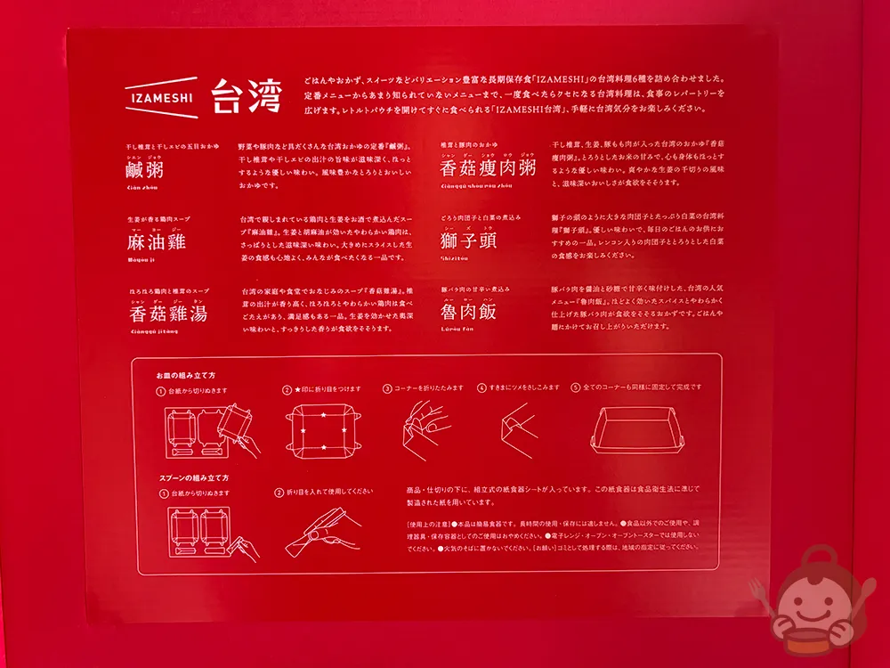 izameshi台湾ボックスの蓋裏